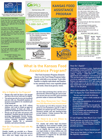 food assistance brochure